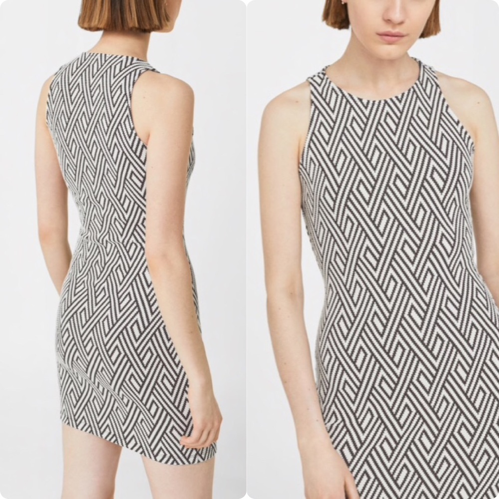 MANGO Chevron Bodycon Dress